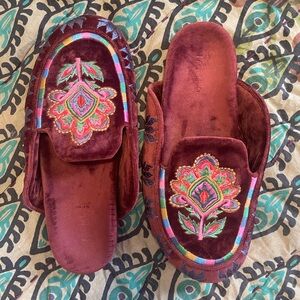 FARM Rio Multicolor Embroidered Mules